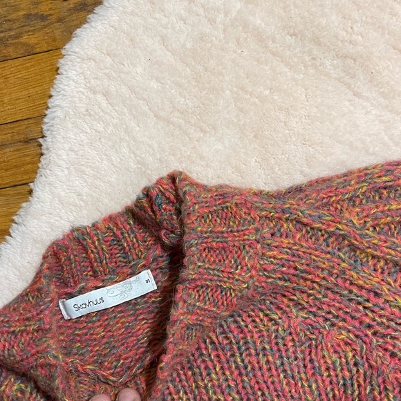 Skovhuus alpaca blend chunky knit multicolor sweater woman’s size small - Picture 5 of 8